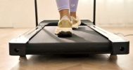 Treadmill with Desk Workstation & Adjustable Height, 300 LBS Weight Capacity, Folding Treadmill with Bluetooth Speaker , Portable Walking Pad Treadmil