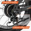A20316 20 Inch Fat Tire Bike Adult/Youth Full Shimano 7 Speed Mountain Bike, Dual Disc Brake, High-Carbon Steel Frame, Front Suspension, Mountain Trai