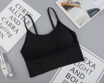 Women Sports Bra back bra Quick Dry Padded Shockproof Gym Fitness Running Sport Brassiere Tops Push Up Bras Sports Bra Crop Top (Color: black, size: Free Size)