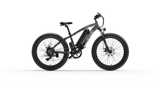 GOGOBEST 26 Inch Fat Tire 1000w Motor 48V 13ah Battery 7 Speed Electric Bike (Color: black)