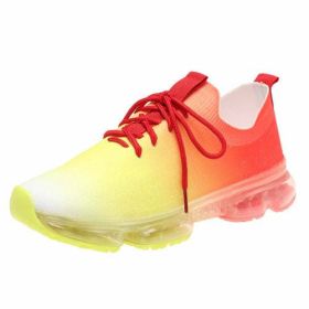 Fashion Mesh Cozy Running Sport Shoes Women Lace Up Sneakers (Shoe Size: 6, Color: Yellow)