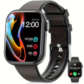 Ultimate Fitness Watch for Men and Women Waterproof Sleep Tracker Pedometer (Color: black)
